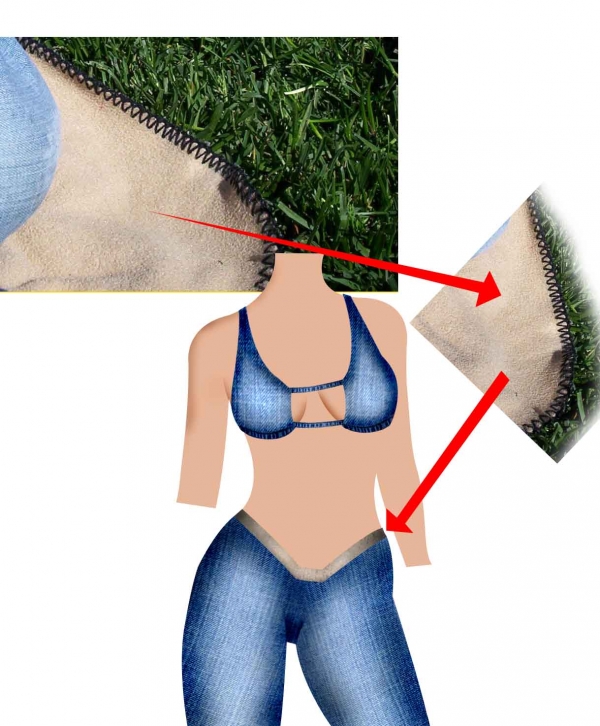 Creation of Princess of blue jeans: Step 11